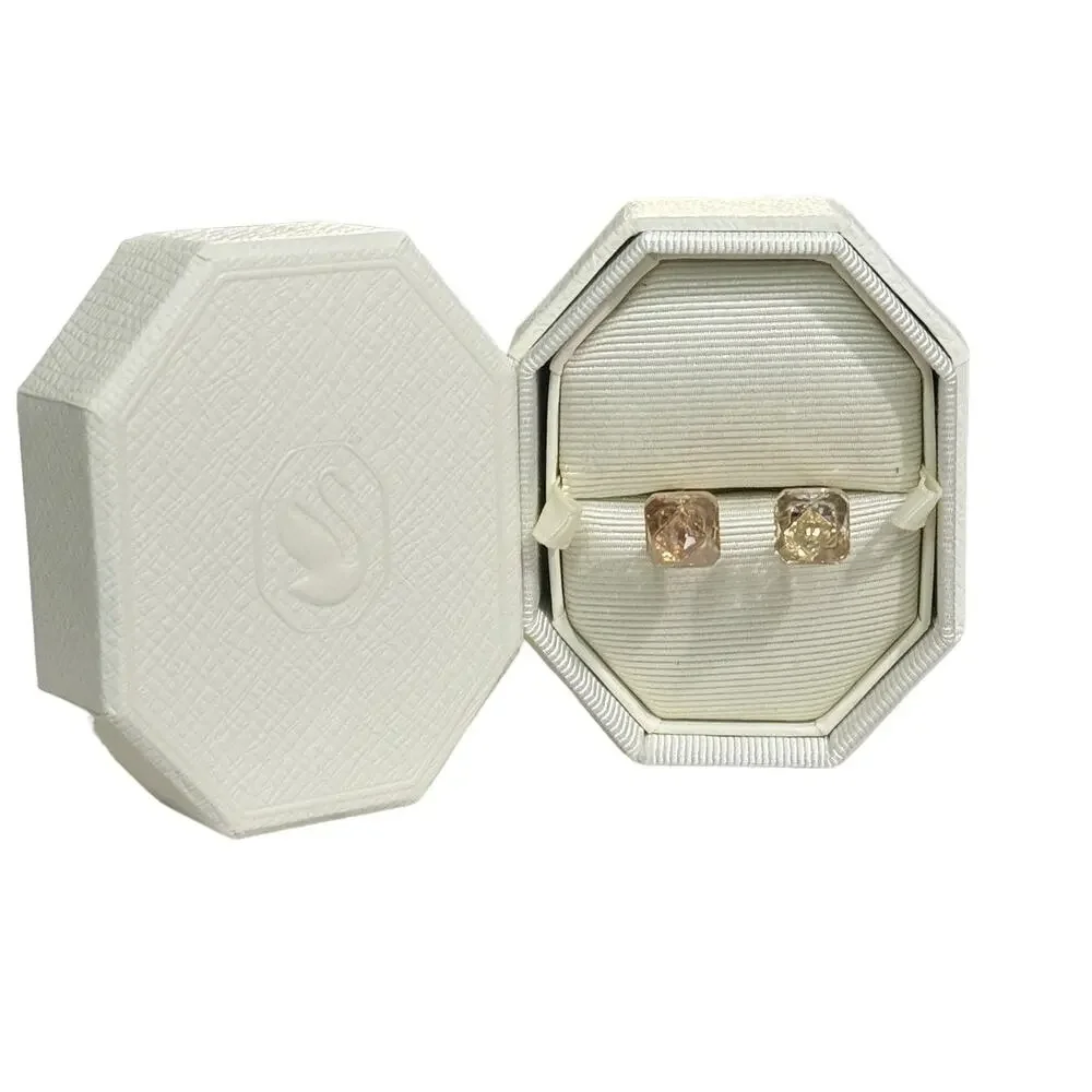 Swarovski Ortyx open ring Pyramid cut, Yellow, Gold-tone plated Size 55/7 new